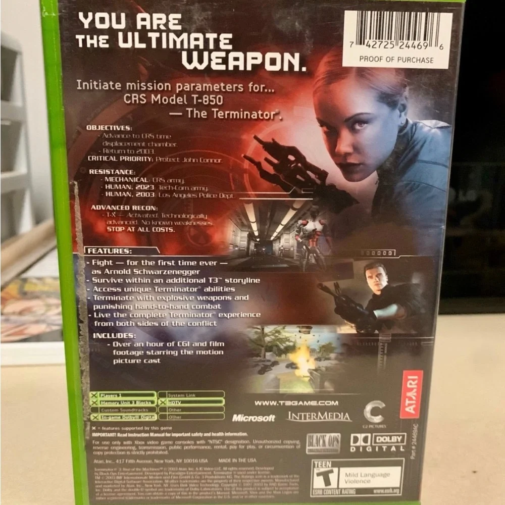 Terminator 3: Rise of the Machines (Original Xbox, 2003) Complete CIB Tested